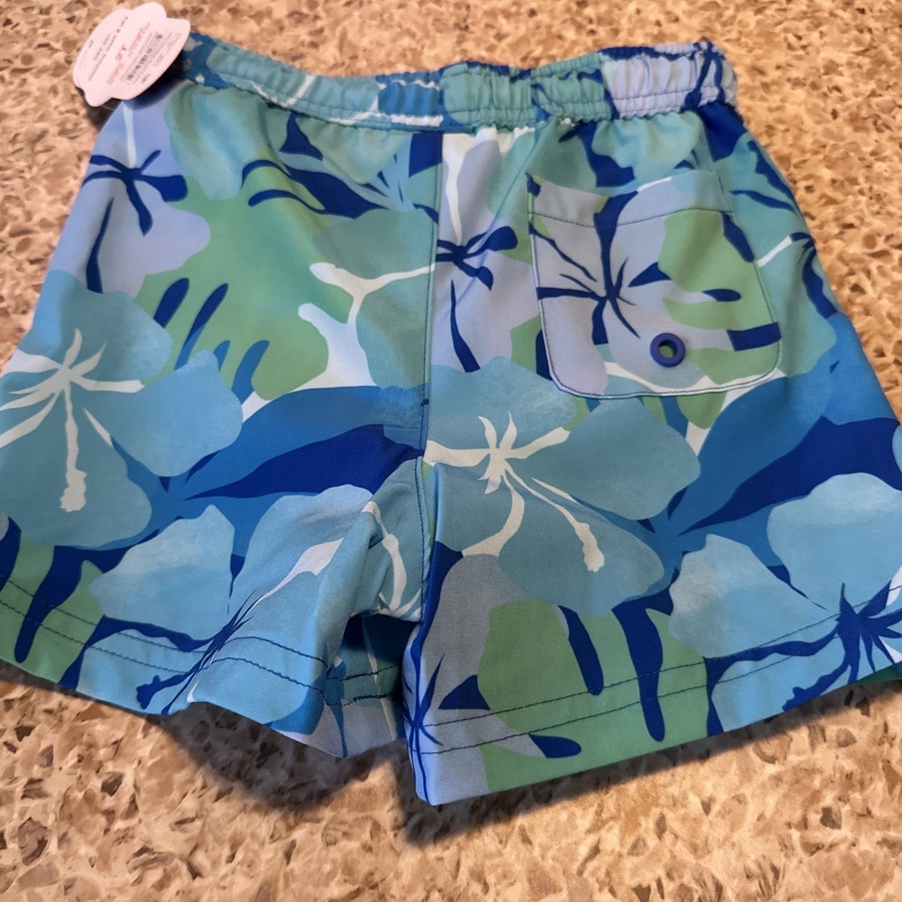 Wonder Nation Swimming Swim Trunks Blue Fire Shorts Toddler Boy's Size 2T - Picture 3 of 6